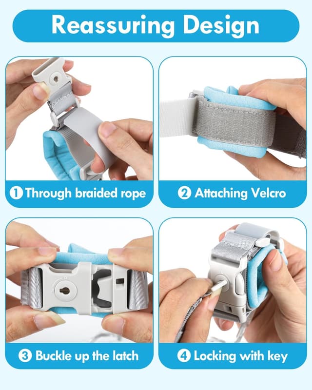 Detalle de Lehoo anti-lost reins 2.5m wrist link