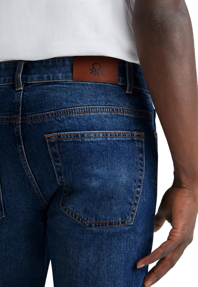 Detalle de United Colors of Benetton Pantaloni Uomo in denim stretch slim fit a 5 tasche