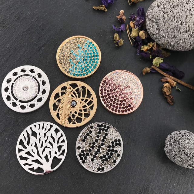 Thumbnail 4 de Morella Coin Pendentif 33 mm argent noir