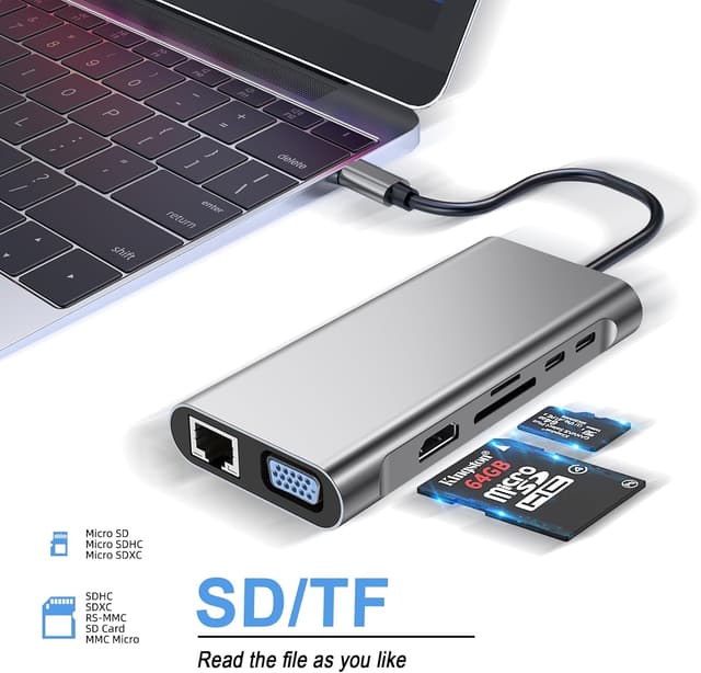 Thumbnail 6 de SZPACMATE USB C HUB 12-in-1 4K