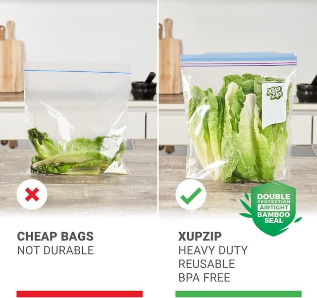 Detalle de XupZip freezer bags 4.55L 40 pack