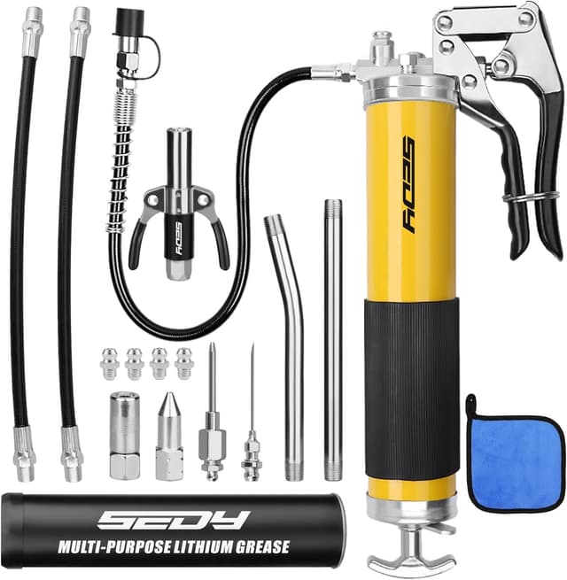 Imagen de 17-Piece Heavy Duty Grease Gun Kit 8000 PSI en OfertitasTOP