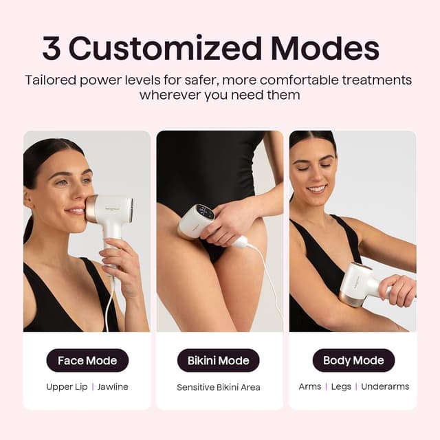 Detalle 2 de wavytalk IPL Hair Removal Device (Bare It) for Face, Body & Bikini — Corded, White
