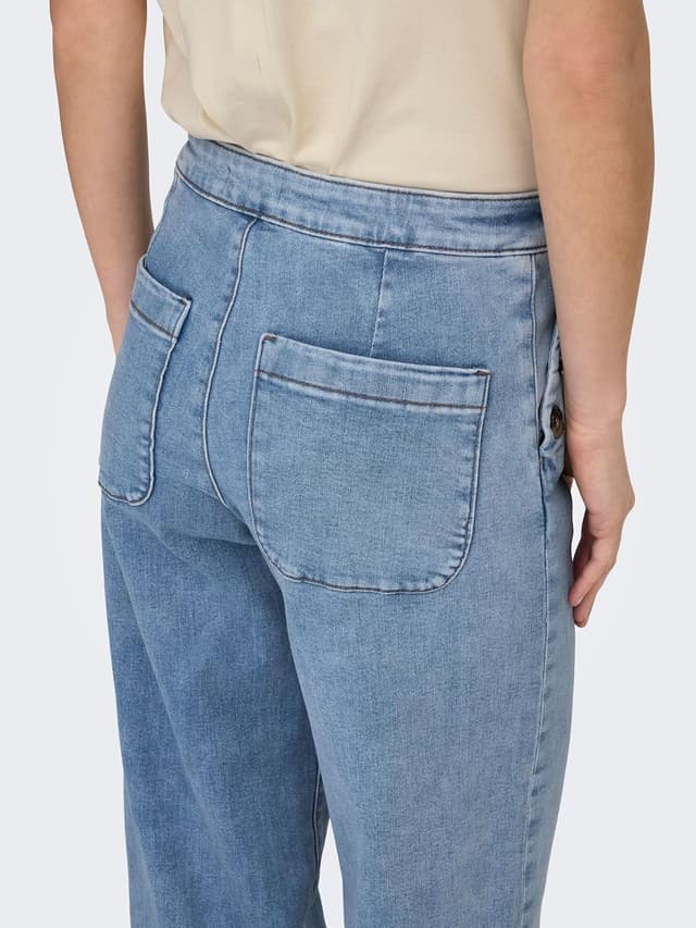 Detalle 2 de ONLY Damen Jeans mit weitem Bein ONLMADISON – hohe Taille, Wide Leg Fit