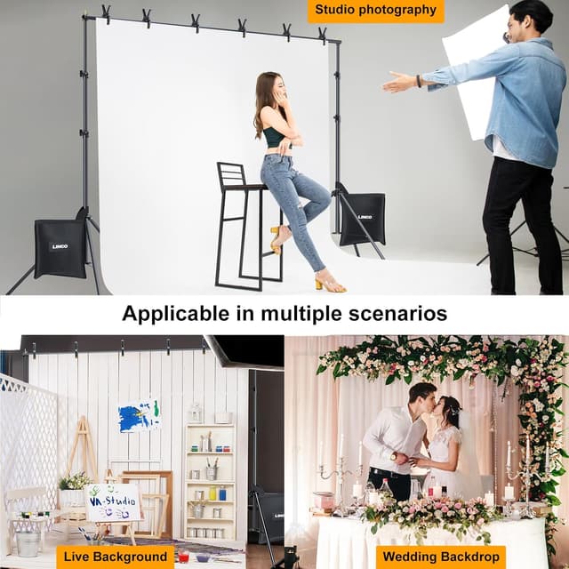 Thumbnail 5 de LINCO Backdrop Stand Kit 10x7 ft backdrop support