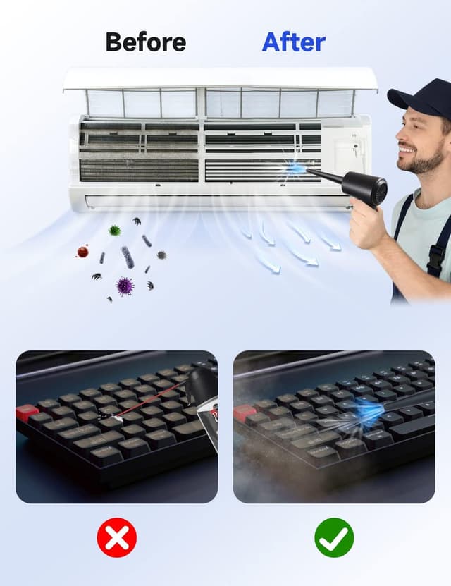 Thumbnail 1 de Fulljion 6000mAh Electric Air Duster with LED