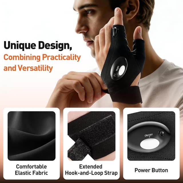 Thumbnail 1 de BIIB Regalo Uomo Guanti con Luce LED