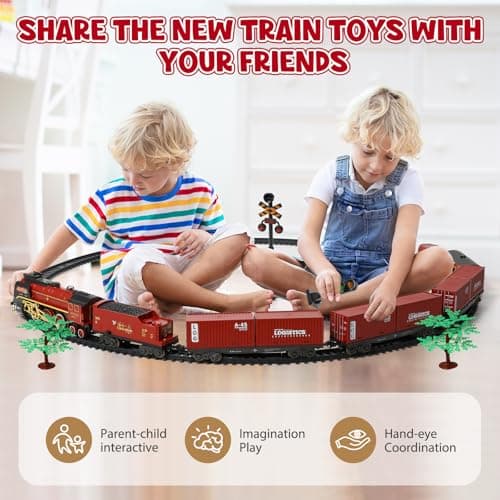 Thumbnail 4 de Jouet de train électrique à vapeur avec lumière et son 🚂