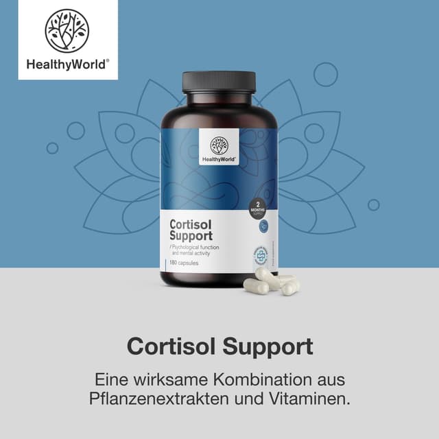 Detalle 2 de HealthyWorld Cortisol Support 180 Kapseln đź’Š