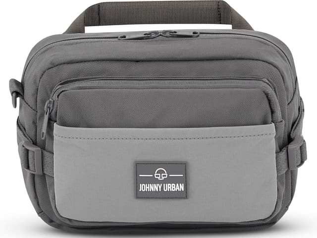 Detalle de Johnny Urban Trav(a) Marsupio Uomo Donna Grigio Travis con Airmesh e tracolla regolabile