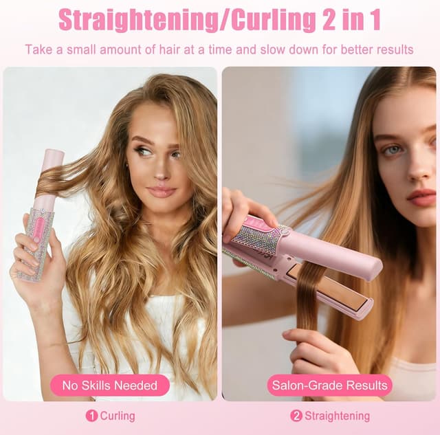 Detalle 1 de HUAJUN Mini Glätteisen kabellos 5000 mAh