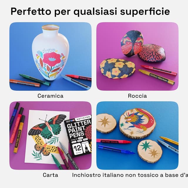 Thumbnail 3 de ARTISTRO Glitter Paint Pens 0.7mm 12ct