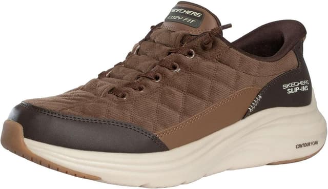 Detalle 1 de Skechers Tenis Contour Foam para Hombre en azul marino (8 UK / 42 EU): comodidad “manos libres” con Contour Foam