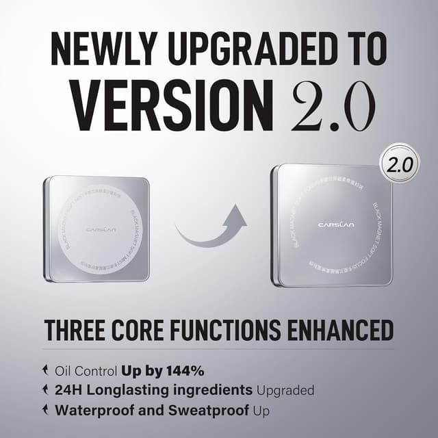 Detalle de CARSLAN 2.0 Black Magnet Soft Focus Translucent Setting Powder (Talc-Free, Waterproof)