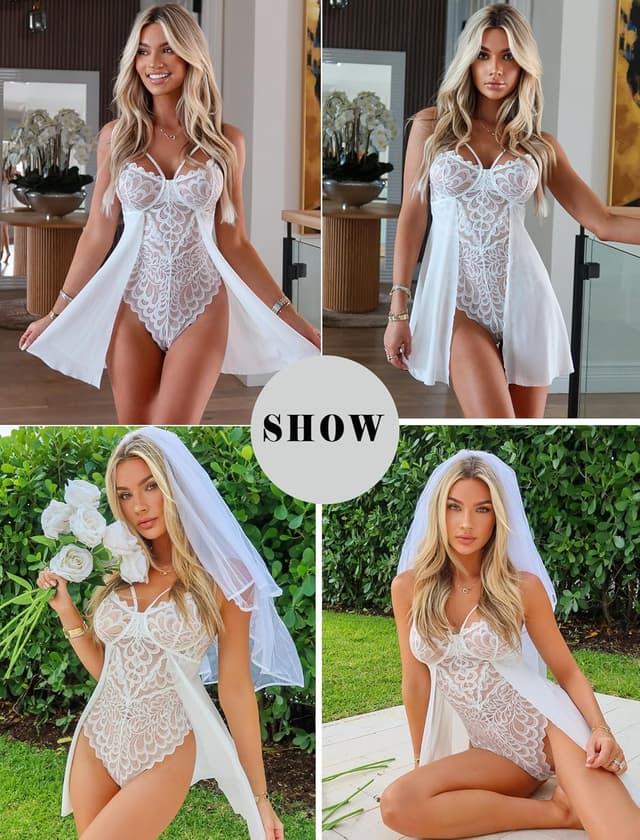 Thumbnail 4 de Avidlove Body en Dentelle Teddy Sexy Col V