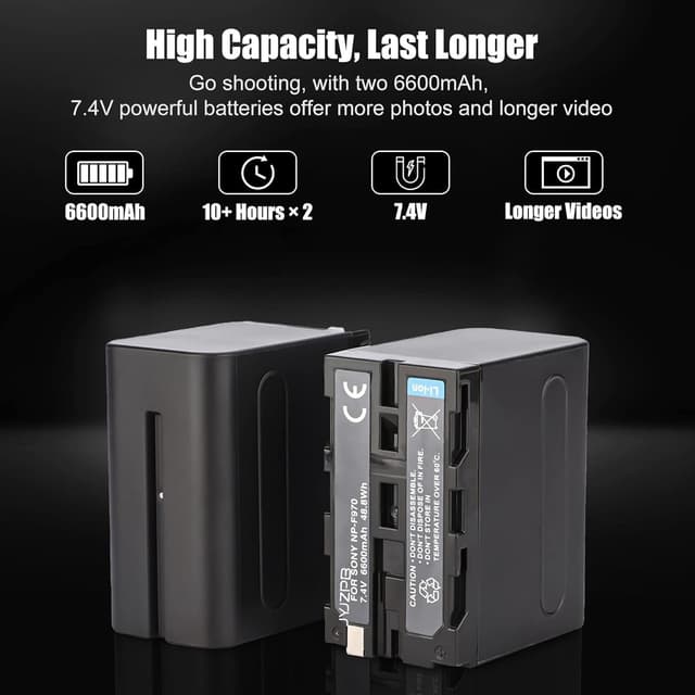 Thumbnail 1 de JYJZPB NP-F970 Battery Pack & Dual Charger