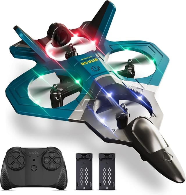 Imagen de 4DRC V50 RC plane with 2 batteries and lights ✈ en OfertitasTOP
