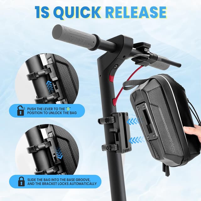 Detalle 2 de GXCROR Electric Scooter Bag (2L) Waterproof Front Hanging Storage for Handlebar