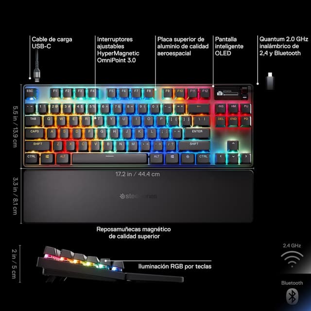 Thumbnail 2 de Steelseries Apex Pro TKL Wireless Gen 3 🎮 Teclado Mecánico Inalámbrico
