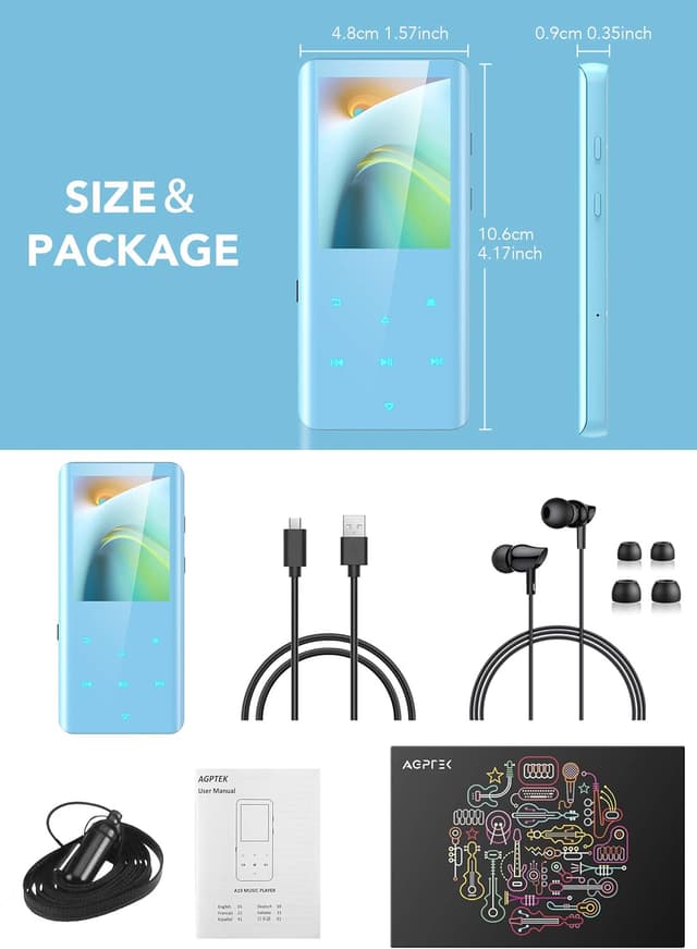 Thumbnail 6 de AGPTEK Reproductor MP3 32GB con Bluetooth 5.3