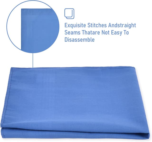 Detalle de Aomig cotton gents hankies set, 12 pack