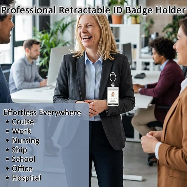 Thumbnail 6 de Retractable ID Badge Holder Reel 24"