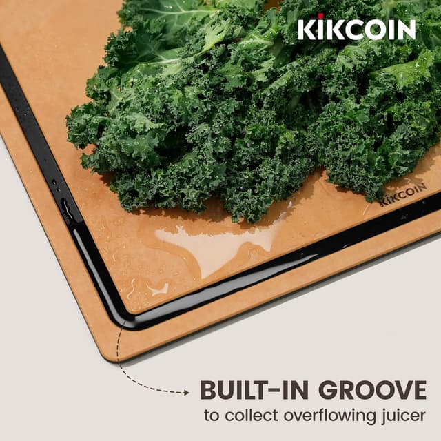 Detalle 2 de Kikcoin 3-Piece Wood Cutting Board Set ⚙
