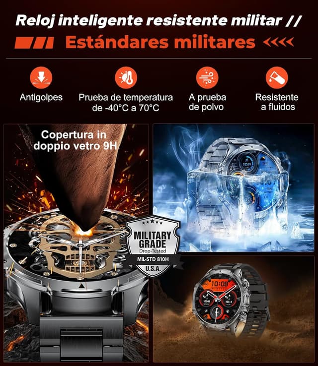 Thumbnail 4 de LIGE Reloj Inteligente Militar 1,85 HD