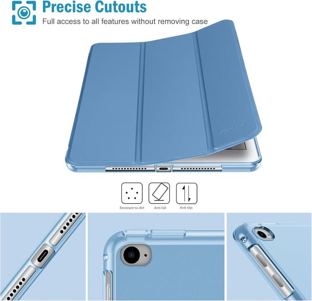 Detalle 2 de ProCase Smart-Schutzhülle für iPad 9,7" (6./5. Gen) & iPad Air / Air 2 – weiches TPU, Auto-Schlaf/Wach