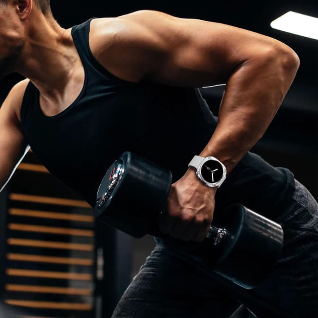 Thumbnail 6 de HITZEE 2-in-1 Metal Case for Samsung Galaxy Watch 8 44mm (Silver White) – Rugged bumper with back cover