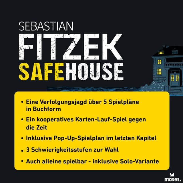 Thumbnail 6 de Moses Sebastian Fitzek Safehouse – The Game „Safe House“ (Gesellschaftsspiel) von Marco Teubner, 2–4 Spieler
