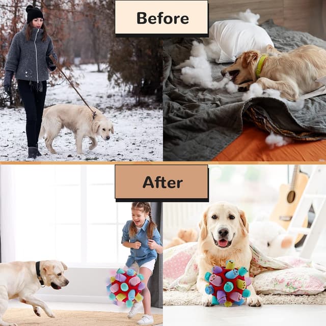 Detalle de Larimuer Schnüffelball für Hunde (Schnüffelteppich/Schnüffelspielzeug) in Rosa & Macaron