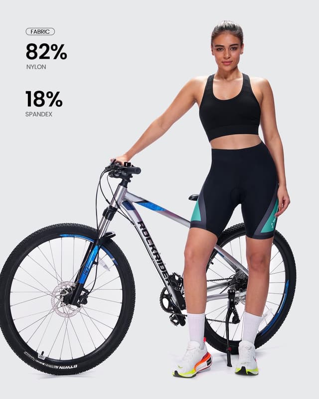 Detalle 2 de Sportneer Padded Cycling Shorts for Women with 4D Padding and Anti-Slip Design