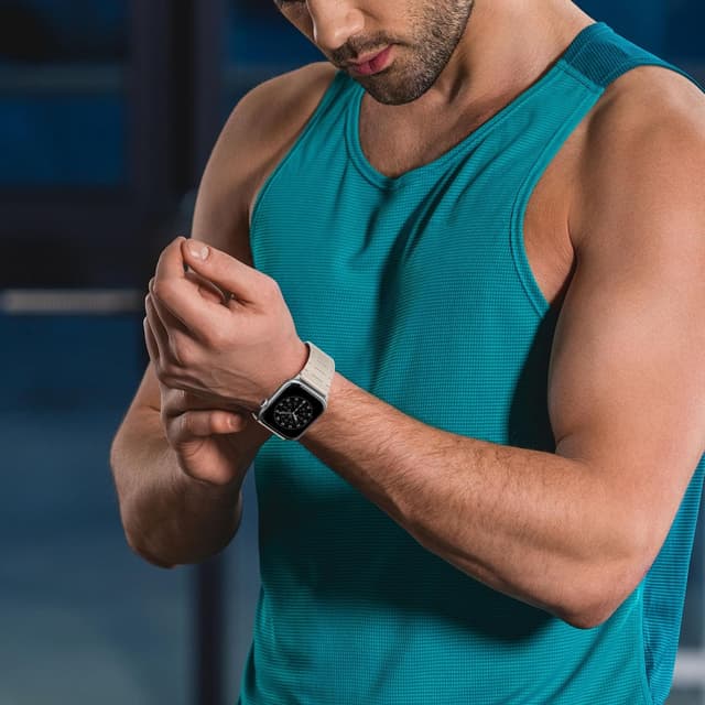 Thumbnail 6 de Sixmoat Double-Sided Wearable Magnetic Straps for Apple Watch 42mm/41mm/40mm/38mm (Beige-Gray)