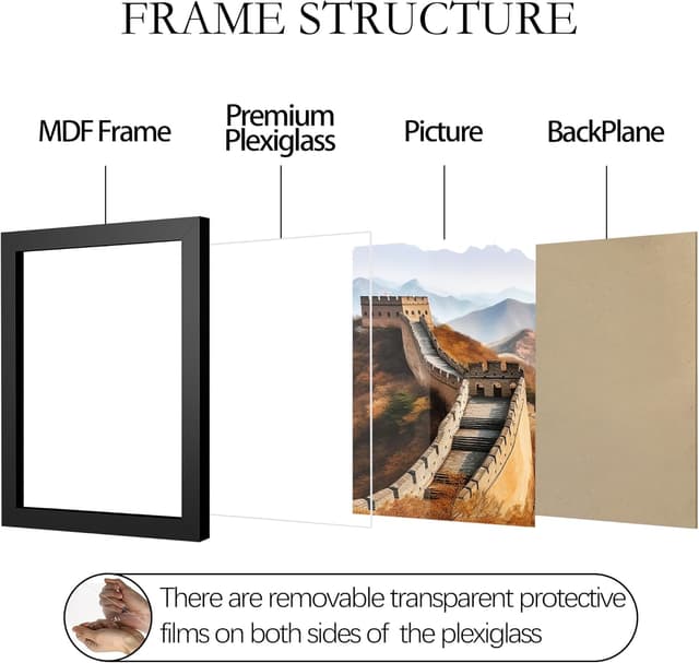 Thumbnail 4 de Picrit 11x17 Picture Frame Black