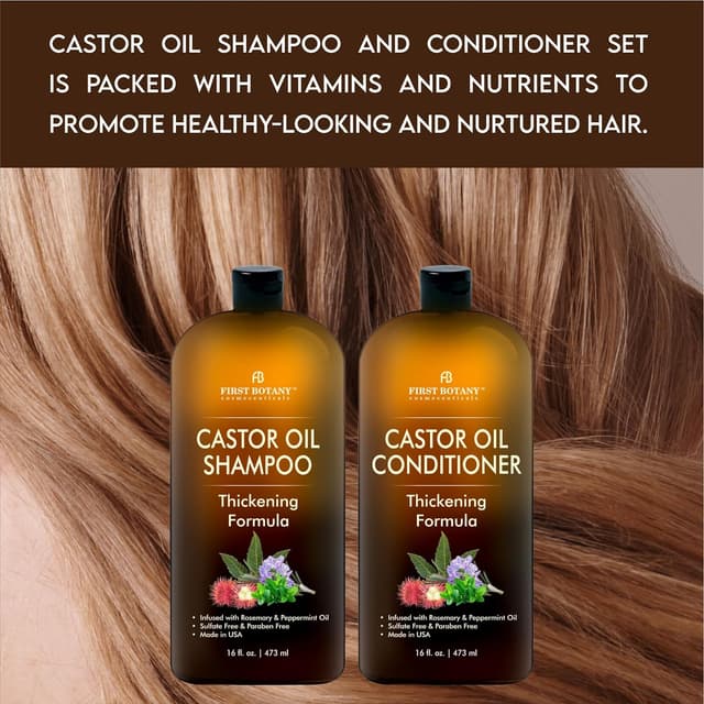 Detalle 2 de Castor Oil Shampoo and Conditioner 16 oz