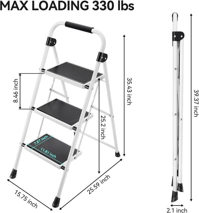 Thumbnail 5 de KINGRACK Escalera 3 peldaños plegable
