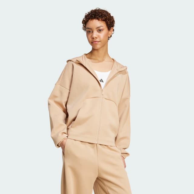 Detalle de adidas Chaqueta con capucha Future Icons Small Logo (marrón)