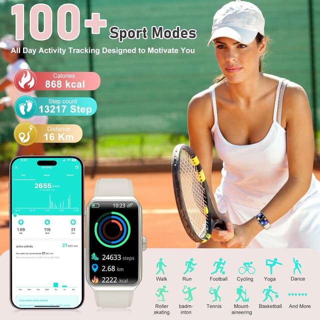 Thumbnail 3 de Fitness Tracker 1.47" HD with 103 Sports Modes