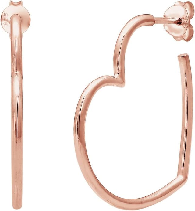 Detalle 2 de Elli Herz Creolen Rosé 925er Silber