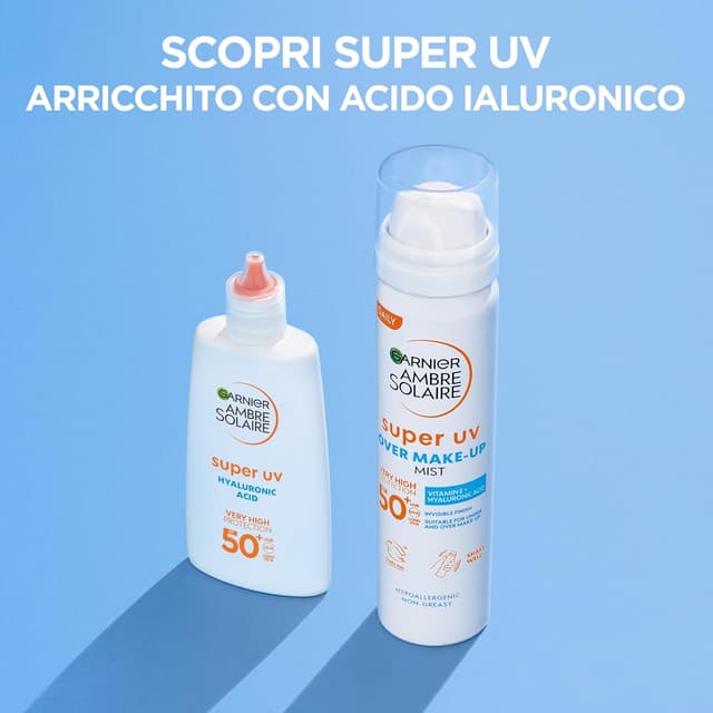 Detalle 2 de Garnier Spray Fissante Make Up con Protezione Solare SPF50+ Ambre Solaire, 75 ml