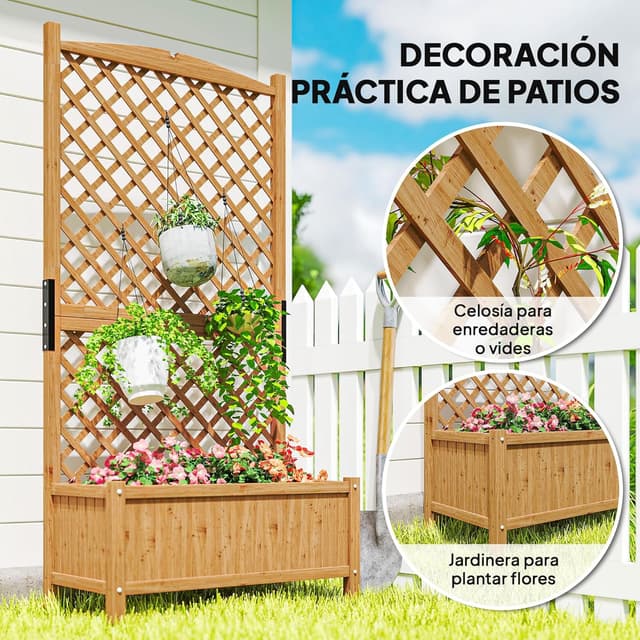 Thumbnail 2 de Outsunny Arriate 90x45x180 cm Jardin