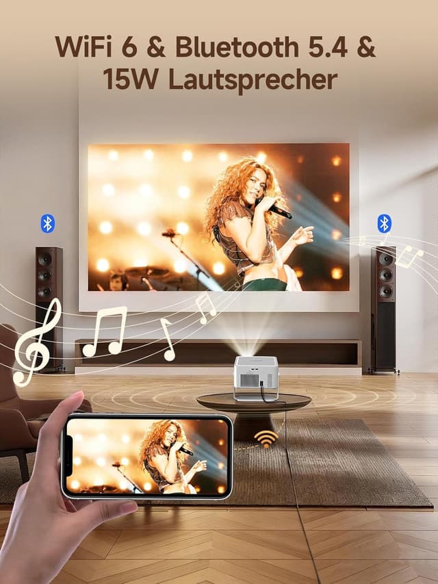 Thumbnail 6 de Magcubic Mini Beamer Projector HY450Max: Android 14, 800 ANSI Lumen, native 1080P, WiFi 6 & Bluetooth 5.4