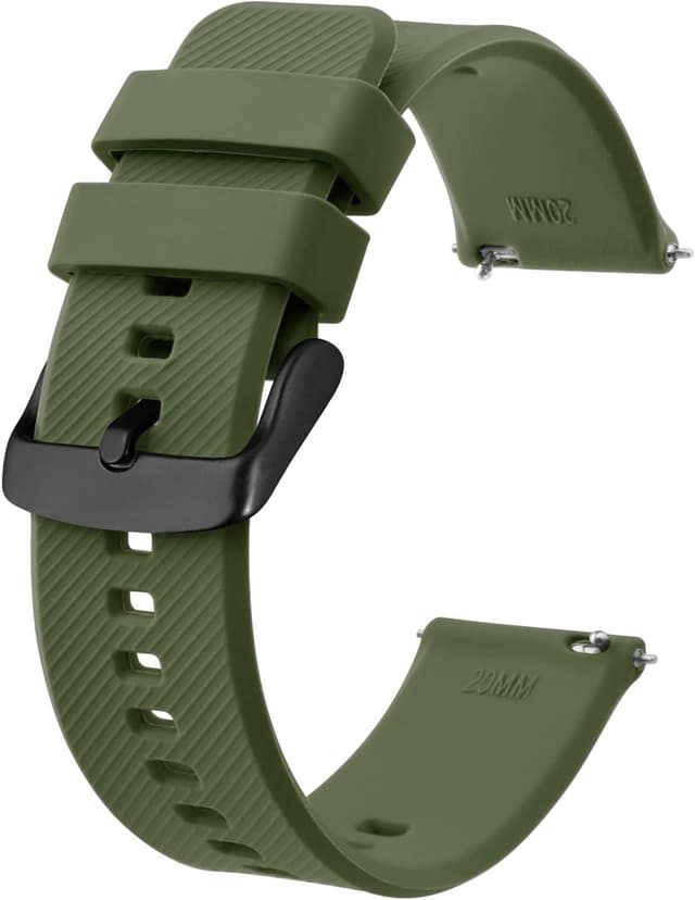 Detalle de BISONSTRAP Silikon-Uhrenarmband mit Schnellverschluss (18–22 mm) für Herren & Damen