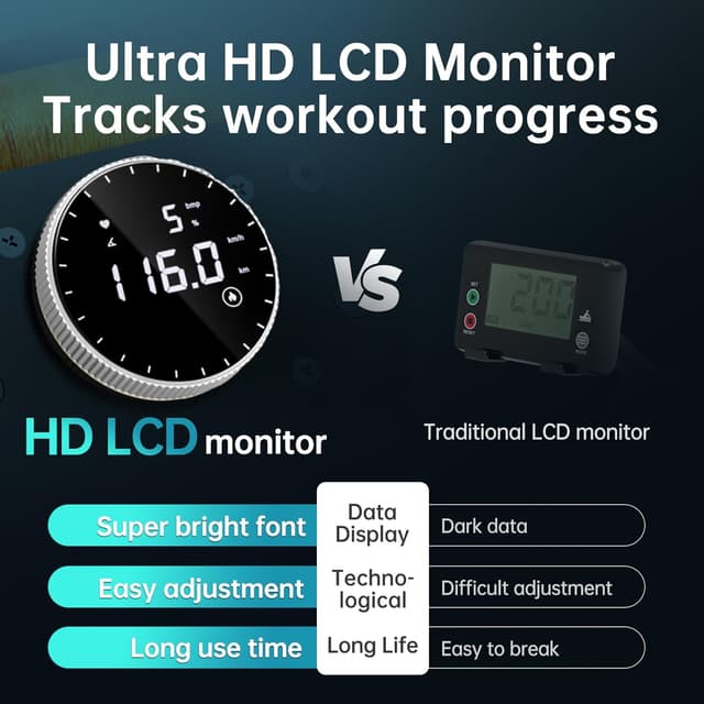 Detalle de PASYOU PW60 : rameur d’eau pliable en chêne avec écran Bluetooth et compatibilité Kinomap