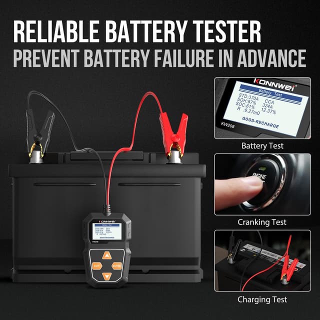 Thumbnail 3 de KONNWEI KW208 12V Battery Tester
