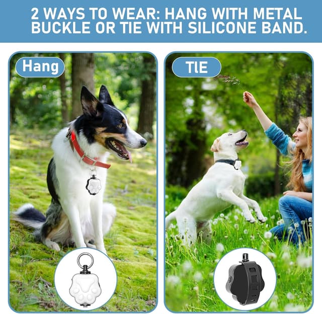 Detalle 2 de 4-Mode LED dog light, 2 pack USB rechargeable