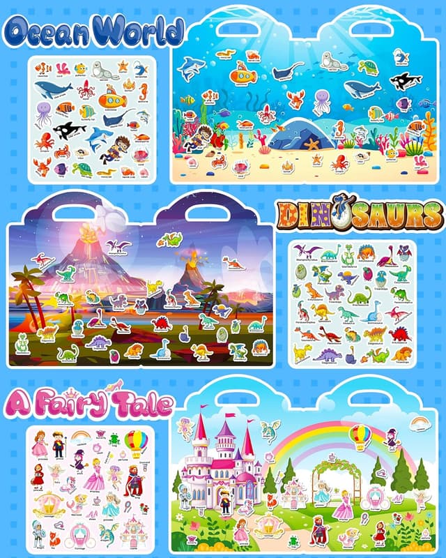 Thumbnail 2 de Walenced Reusable Sticker Book for Toddlers 🎨