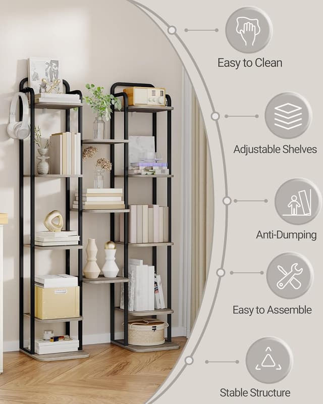 Thumbnail 5 de Hzuaneri Étagère à chaussures 8 niveaux 135 cm