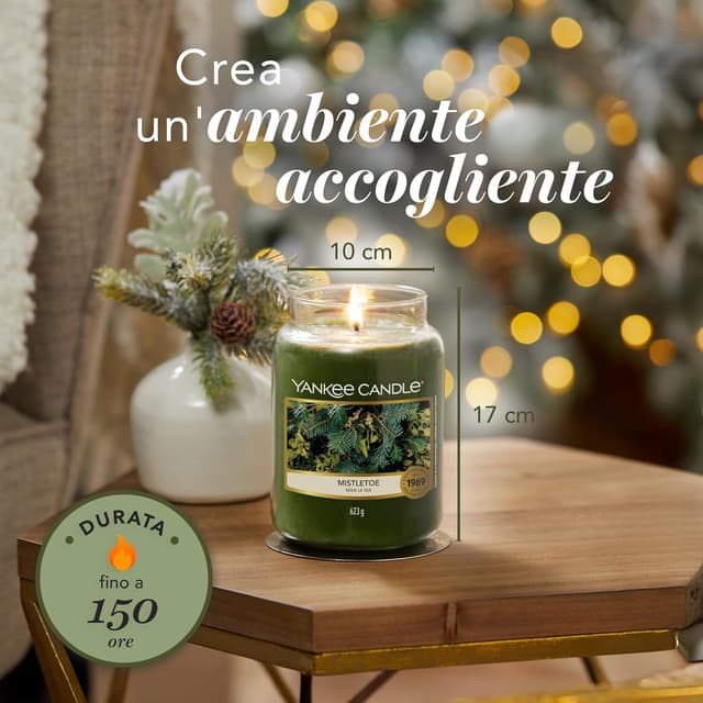 Detalle 1 de Yankee Candle candela alla vischio fino a 150 ore